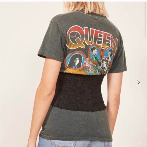 REFORMATION Rosemund BLACK waspie CORSET  S/M - Picture 3 of 5